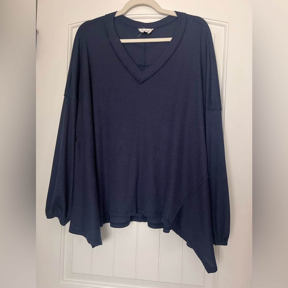Andree Deep Blue Asymmetrical Tunic